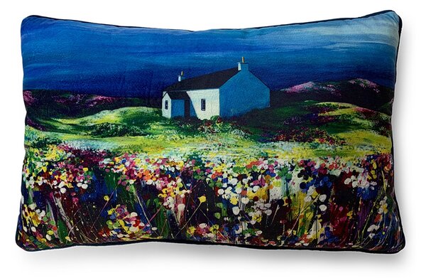 The Art Group Avril Thomson Smith Summer Shades Velvet Rectangle Cushion