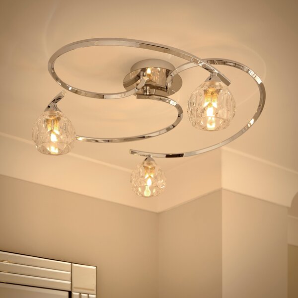 Alena 3 Light Semi Flush Ceiling Light