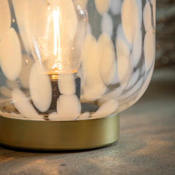 Olivia Marble Glass LED Table Lamp