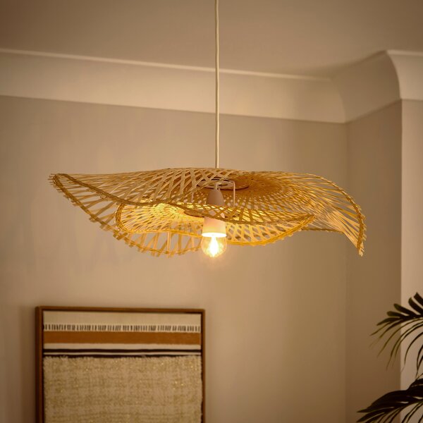 Bamboo Wave 2 Tier Easy Fit Pendant Shade