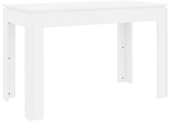 Dining Table White 120x60x76 cm Engineered Wood