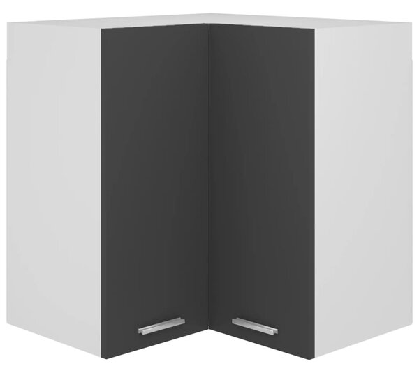 Hanging Corner Cabinet Grey 57x57x60 cm Engineered Wood