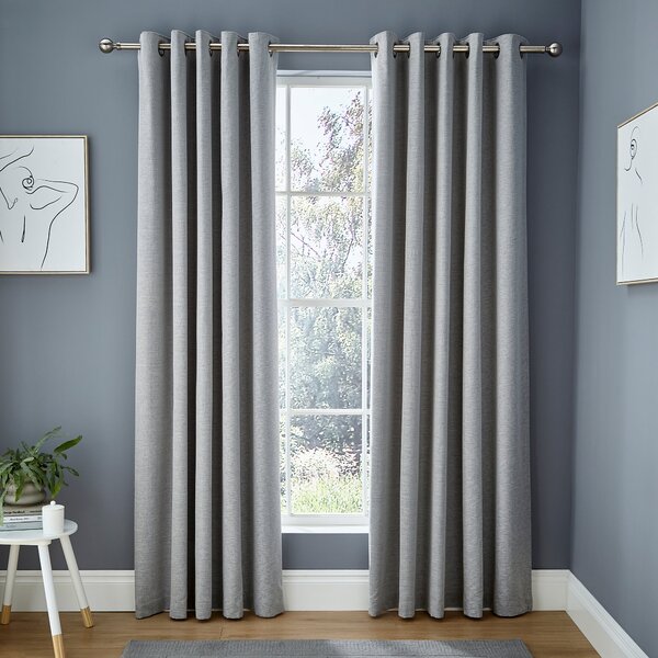 Terrell Marl Blackout Eyelet Curtains