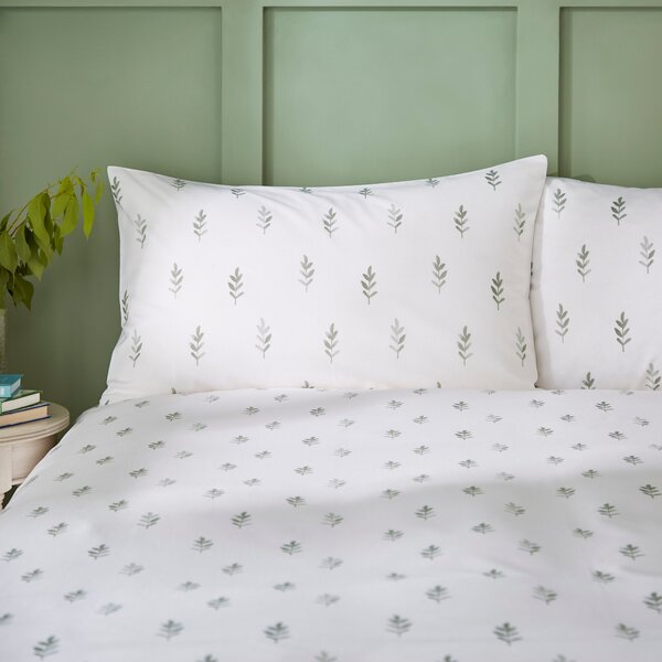 Harper Stem Floral 144 Thread Count Cotton Duvet Cover & Pillowcase Set