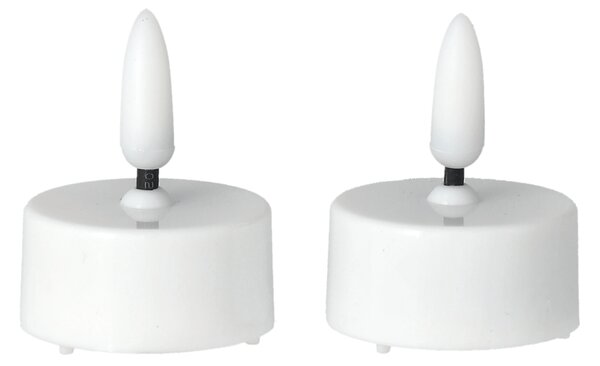 Scandi Essentials Bright LED tealight Ø3.8 cm 2-pack White