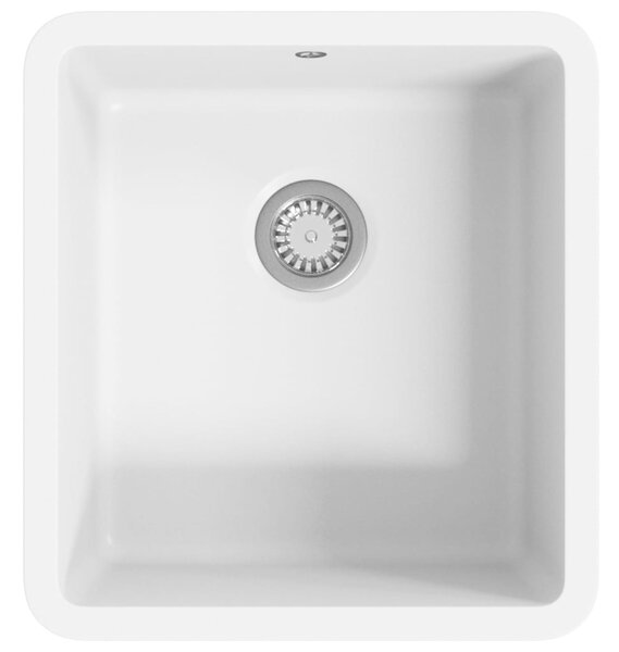 Granite Kitchen Sink Single Basin White