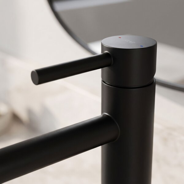 Bathroom faucet Rea Lungo Black High