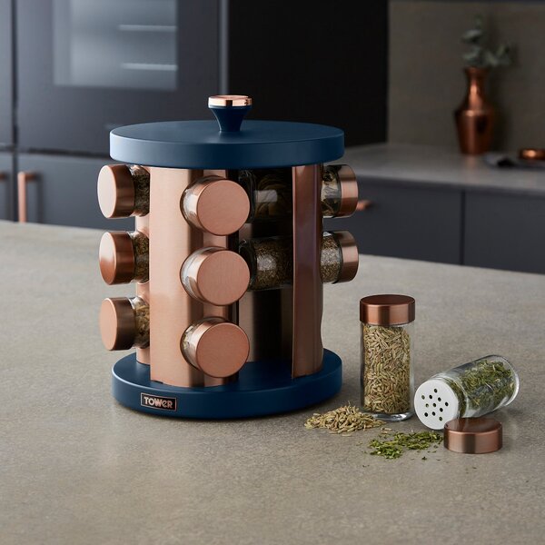 Tower Cavaletto 12 Jar Spice Rack Set Blue