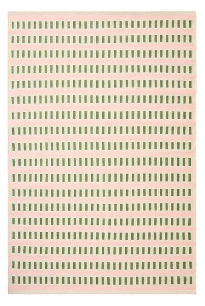 Chhatwal & Jonsson Ladakh wool rug Offwhite-green-pink, 180x270cm