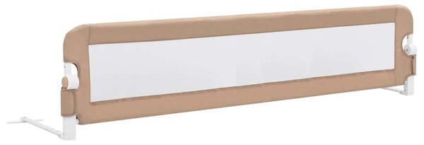 Toddler Safety Bed Rail Taupe 180x42 cm Polyester