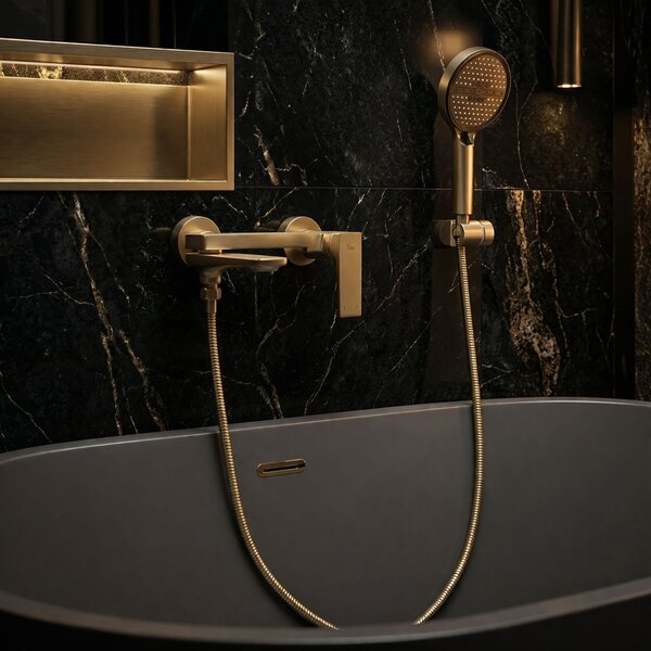Bath faucet PREMIUM REA Prime Gold Brush