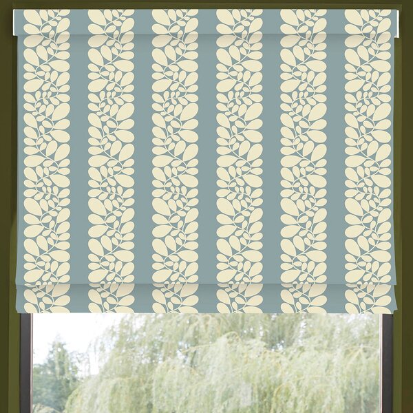 Orla Kiely Sycamore Stripe Made To Measure Roman Blind Duck Egg