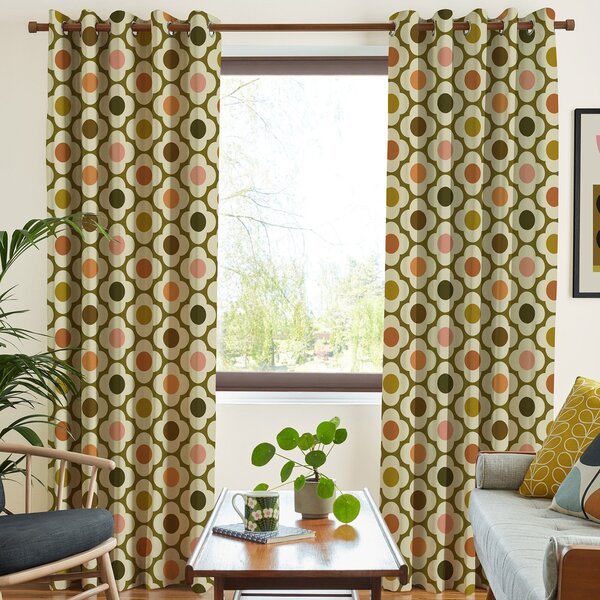 Orla Kiely Spot Flower Made To Measure Curtains Multi Autumn