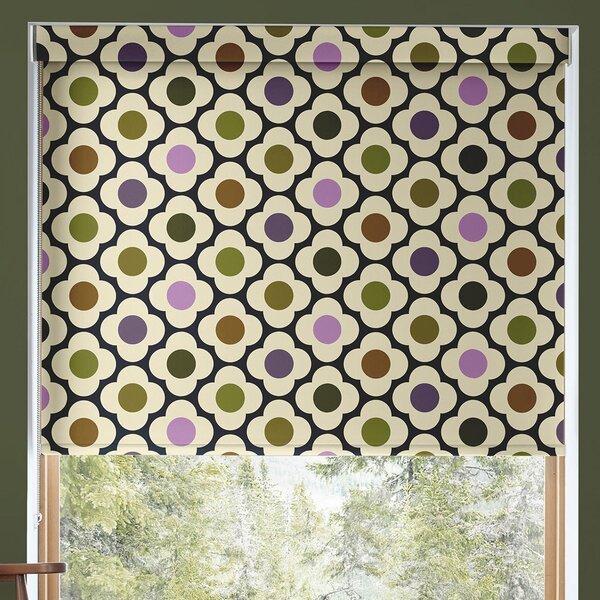 Orla Kiely Spot Flower Translucent Made To Measure Roller Blind Multi Mauve