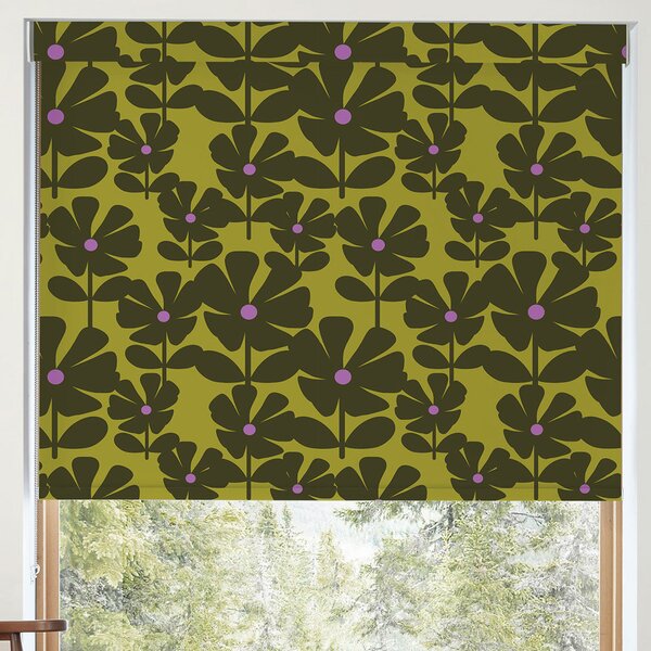 Orla Kiely Wildflower Translucent Made To Measure Roller Blind Charteuse