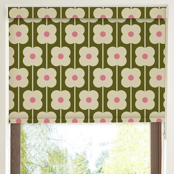 Orla Kiely Abacus Flower Translucent Made To Measure Roller Blind Seagrass