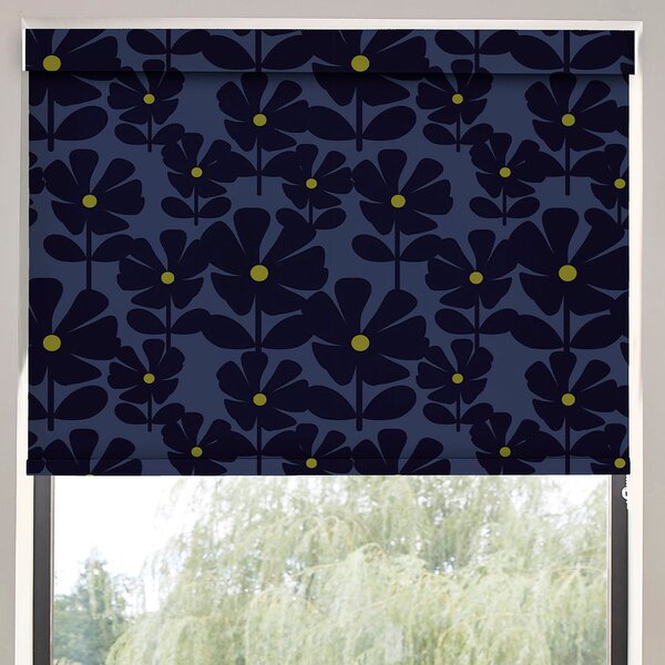 Orla Kiely Wildflower Translucent Made To Measure Roller Blind Indigo
