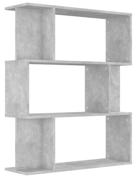 Book Cabinet/Room Divider Concrete Grey 80x24x96 cm Engineered Wood