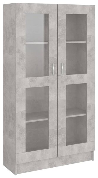 Vitrine Cabinet Concrete Grey 82.5x30.5x150 cm Engineered Wood