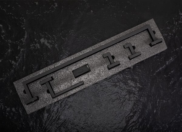 Bathroom Accessories Set Rio Black 4 Pieces