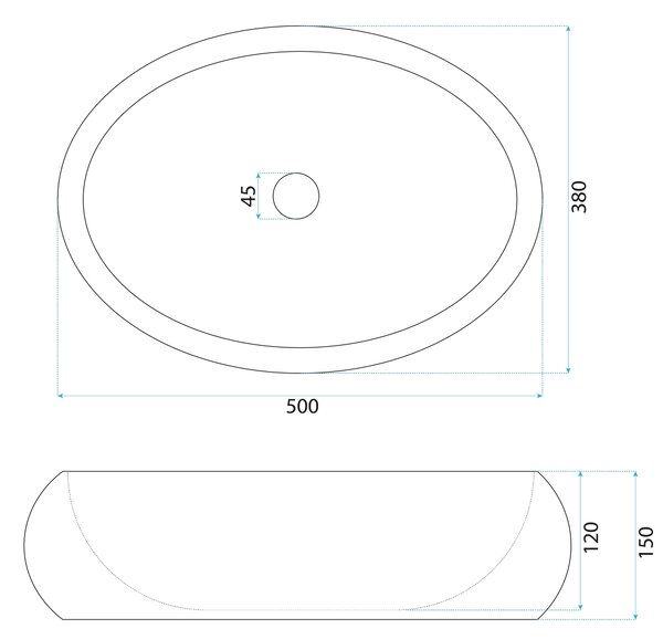 Countertop Basin Rea Mika Black