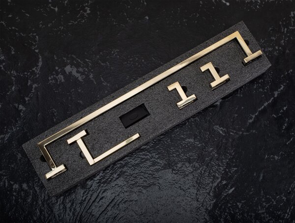 Bathroom Accessories Set Rio Gold 4 Pieces