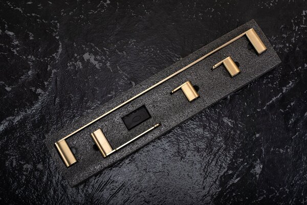Bathroom Accessories Set Mati Gold 4 Pieces