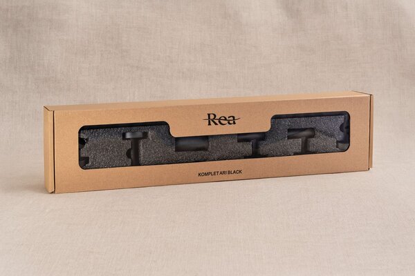 Bathroom Accessories Set Ari Black 4 Pieces