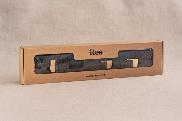 Bathroom Accessories Set Mati Gold 4 Pieces