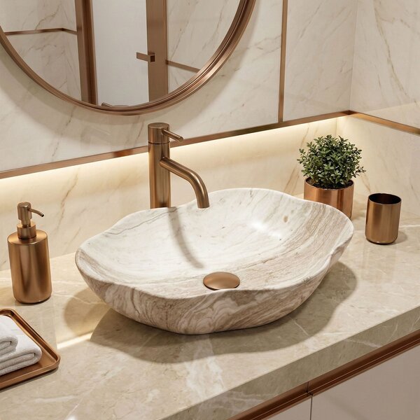 Countertop washbasin Rea Pearl Saturn