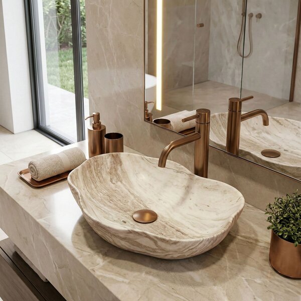 Countertop washbasin Rea Pearl Saturn