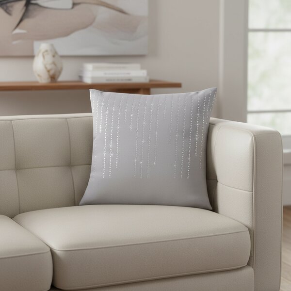 Diamondo Velvet Filled Cushion 45cm x 45cm Silver