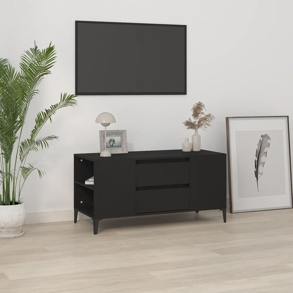 TV Cabinet Black 102x44.5x50 cm Engineered Wood