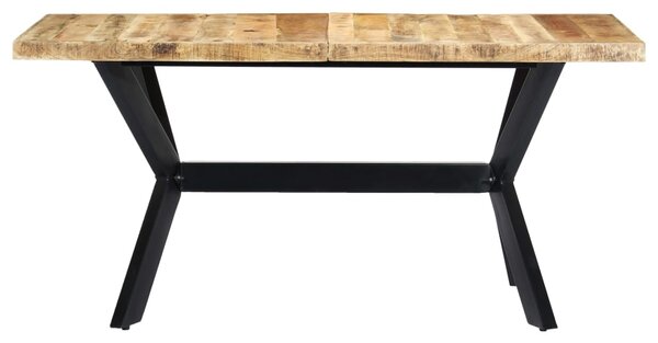 Dining Table 160x80x75 cm Solid Rough Mango Wood