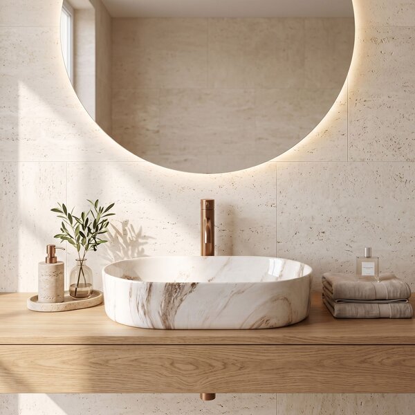 Countertop washbasin REA Nadia 60 Marrone