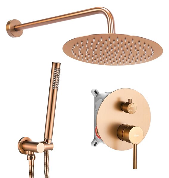 Shower system Rea Lungo Copper Brush + BOX
