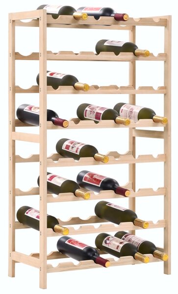 Wine Rack Cedar Wood 57.5x28x102 cm