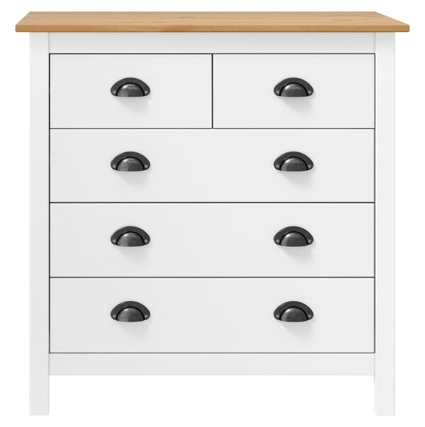 Sideboard Hill White 79x40x80 cm Solid Pine Wood