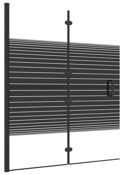 Folding Shower Enclosure ESG 120x140 cm Black