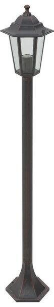 Garden Post Lights 6 pcs E27 110 cm Aluminium Bronze