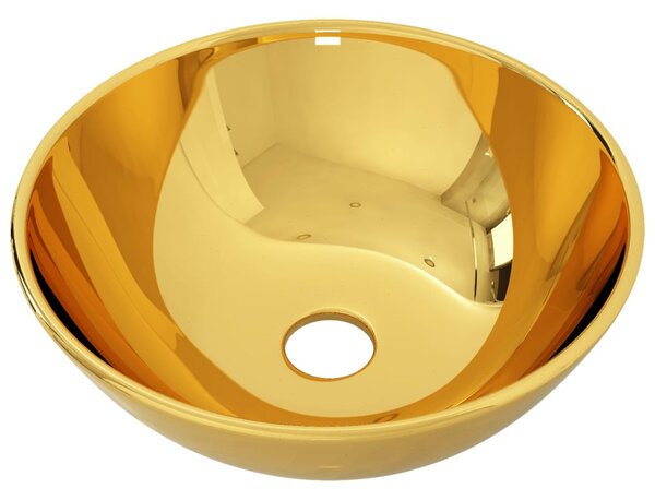 Wash Basin 28x10 cm Ceramic Gold