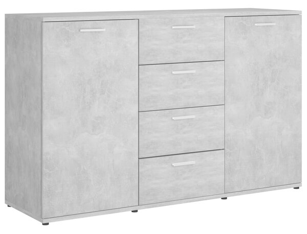 Sideboard Concrete Grey 120x35.5x75 cm Engineered Wood