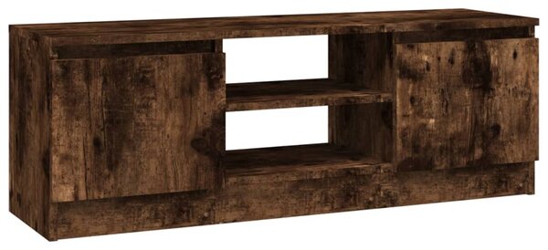 TV Cabinet with Door Smoked Oak 102x30x36 cm