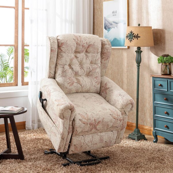 Dual Motor Power Lift Recliner Chair with Heat Massage and Infinite Position Lay Flat, Side Pockets, for Elderly , 92x98x107 cm, Beige Aosom UK
