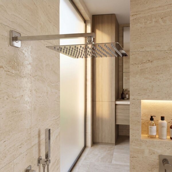 Square rain shower head REA JS-P015 25cm Chrome