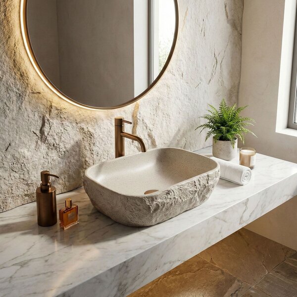 Countertop washbasin Rea Bianka