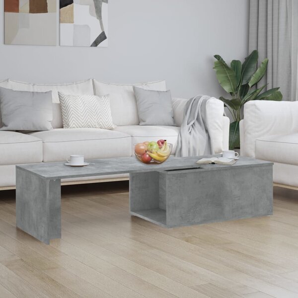 Coffee Table Concrete Grey 150x50x35 cm Engineered Wood