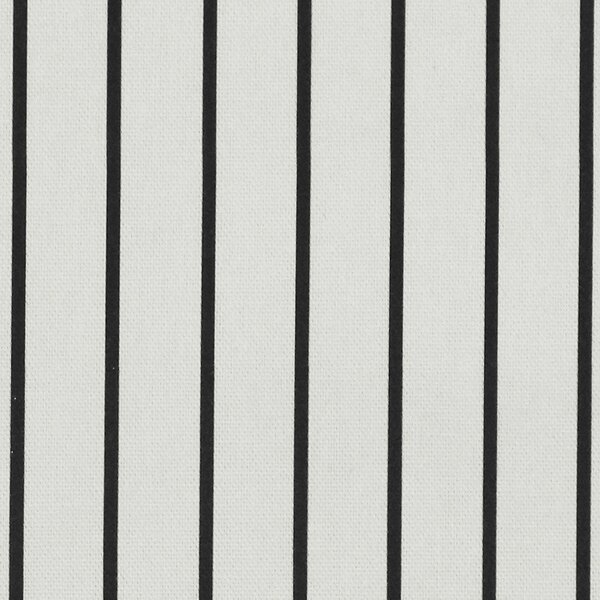 ANTE DECOR Burgess Printed Cotton Stripe Fabric White Black