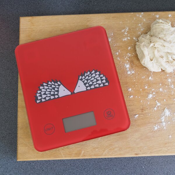 Scion Dexam Spike Hedgehog Red Electronic Kitchen Scales Red