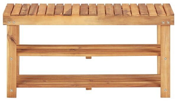 Shoe Rack 90x32x46 cm Solid Acacia Wood